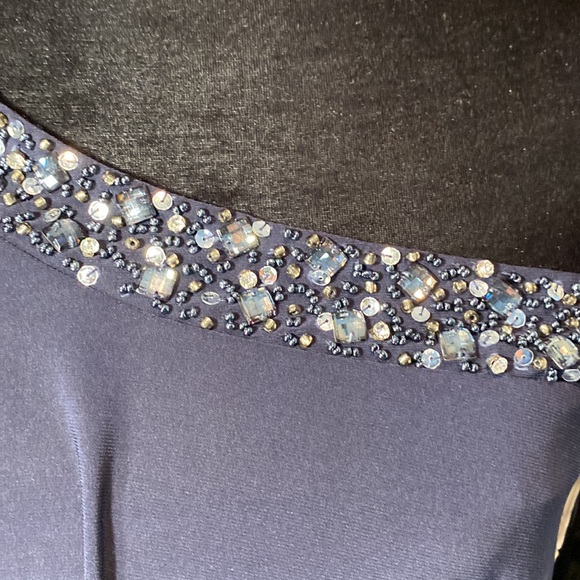 Betsy & Adam formal size 6 flutter dress NWT-navy - Picture 4 of 11